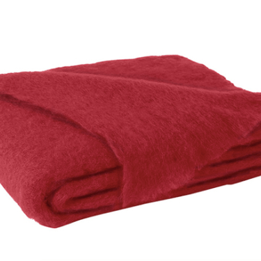 Lands Downunder | Mohair Throw Scarlet