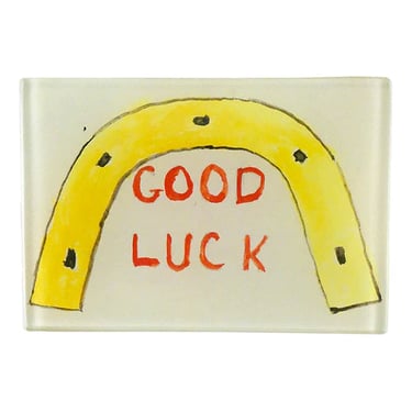 Good Luck Horseshoe - 3" x 5" Tray