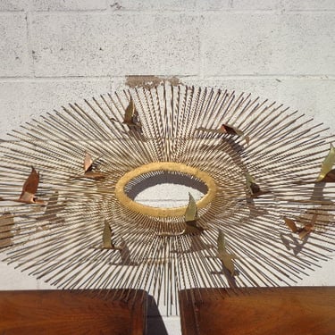 Vintage Curtis Jere in Flight Sunburst Brass Wall | Deja Vu Decors