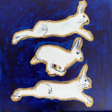 Leaping Hare at Night I