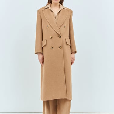 Max Mara Women Double-Breasted Camel Coat