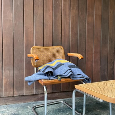 Pearce Woolrich PA Vintage Wool Striped Blanket Vintage Mid-Century 