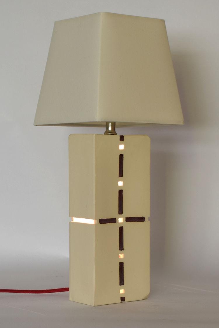 Cruciform lamp | Cruciform Ceramic Table Lamp | Violet Glazed | James ...