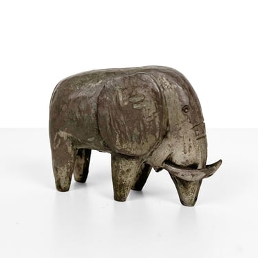 Pewter Mammoth Figurine by Stieff / Smithsonian 