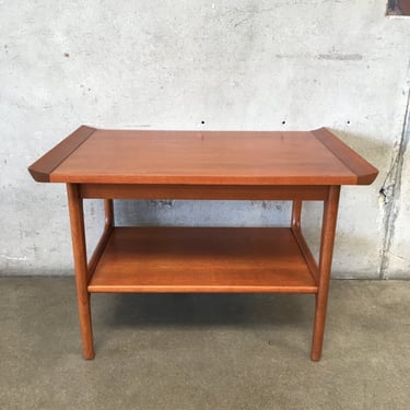 Mid Century Large Teak End Table - Made in Japan