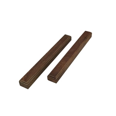 Chinese Pair Natural Wood Grain Patina Rectangular Paperweights ws4680E 