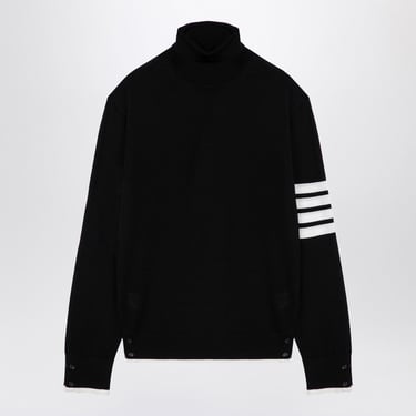 Thom Browne Black Wool Turtleneck Sweater Men