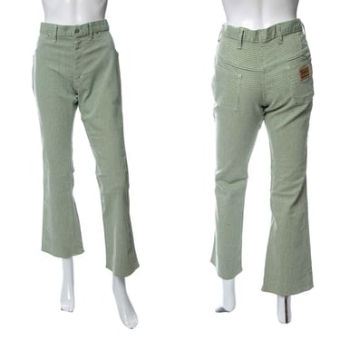 1970's Karman Western Wear Houndstooth Printed Pants Size 34