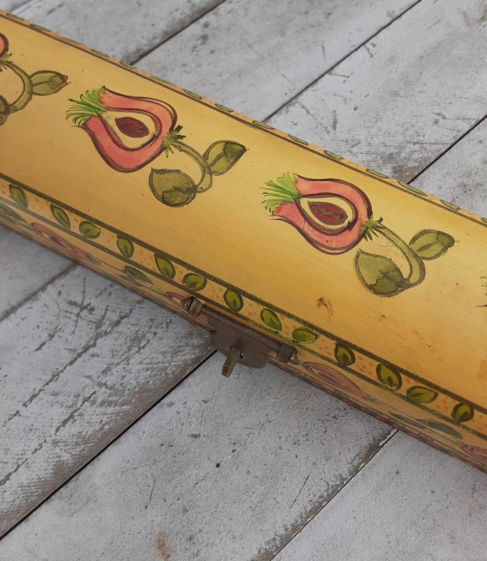 Wooden Painted Folk Art Necklace Box By Foreside