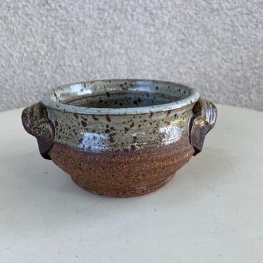 Vintage xs studio art pottery bowl size 2 3/4” x 4.5” brown tones 