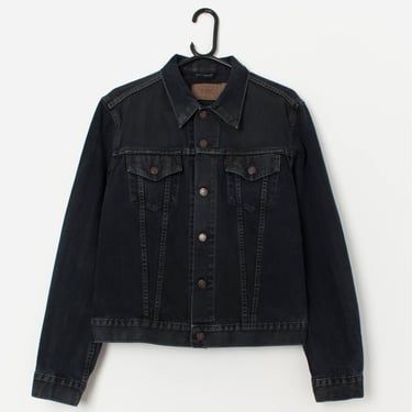 Vintage Levis women's denim jacket in navy, overdyed - Medium 