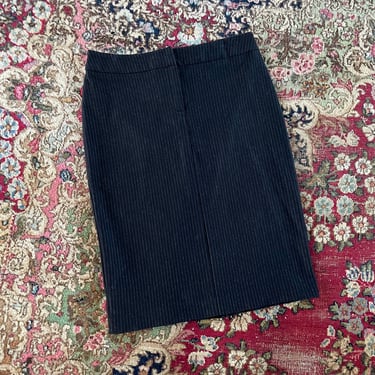 Vintage ‘90s New York & Company pencil skirt | charcoal pinstripe skirt XS 