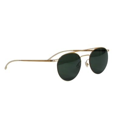 Mykita - Gold-Toned Circular Framed Sunglasses w/ Black Lens