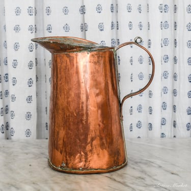 Vintage Copper Farmhouse Pitcher 