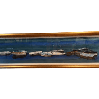 Skiff Boats in the Water Artwork SH265-28