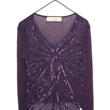 Y2K Sheer Sequin Top