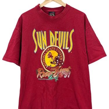 Vintage 1997 Arizona State University Football Rose Bowl Big Logo T-Shirt XL