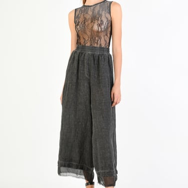 Over Dyed Drop Seat Wide Leg Pant