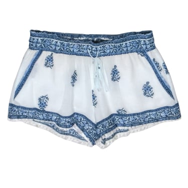 Joie - Blue & White Boho Print Shorts Sz S