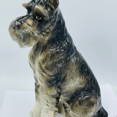Vintage Large 12" The Kennel Club by Shafford "Schnauzer Dog" Figure-  "Snaapy"excellent 