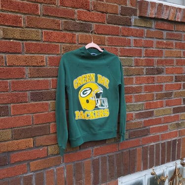 Vintage 1970's Green Bay Packers Graphic Light Sweatshirt / Trench / XS to S 