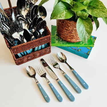 Blue Vintage Flatware Set