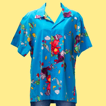 Vintage 1980s Hilo Hattie Aloha Shirt | Hawaiian Shirt | XL | 11 