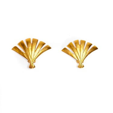 Fan Button Earrings
