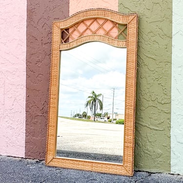 Rattan Lattice Mirror
