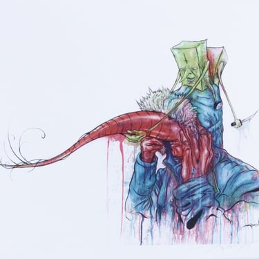 Alex Pardee Boxhat Contemporary Limit. Edition Giclee 80/20 Hand Signed Unframed 