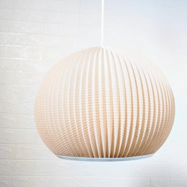 Vintage Pendant Lamp / Mid Century Beige Globe Light / Retro Ceiling Light / Vintage Lightning / Hanging Light / Retro Lightning / 70s 