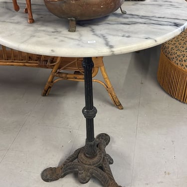vintage french marble top round bistro table