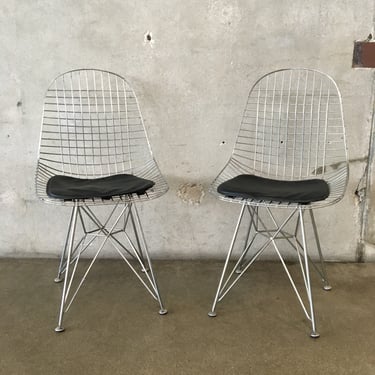 Pair Of Mid Century Modern Metal Bertolli Chairs