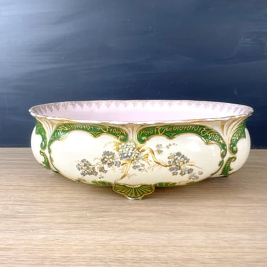 Knowles, Taylor and Knowles porcelain jardiniere - turn of the century antique 