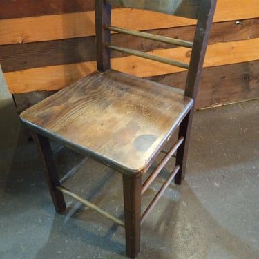 Vintage Wood Chair, 16 x 15 x 28