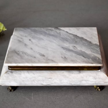 Vintage Marble Stone Jewelry Box Trinket Box Women's Gift Gilded Jewelry Box Retro Jewelry Storage 