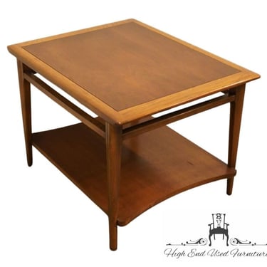 ALTAVISTA LANE MCM Mid-Century Modern 23x29" Accent End Table w. Banded Top 967-05 