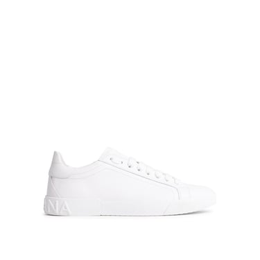 Dolce & Gabbana 'Portofino' White Leather Sneakers Men