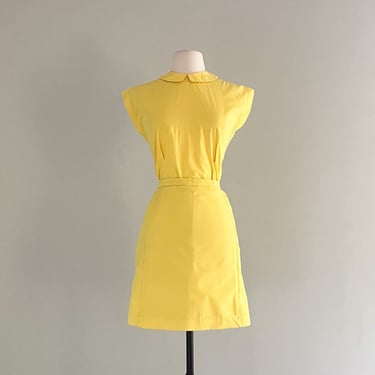 Super Sweet & Sporty Yellow Mini Skirt With Shorts! / Sz M