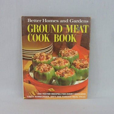 1969 Ground Meat Cook Book - Seafood Poultry Meat Salad - Better Homes and Gardens - Vintage 1960s Cookbook - BHG 
