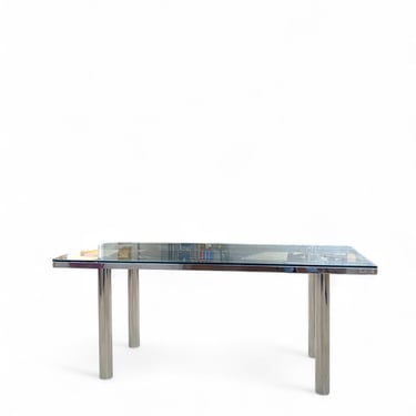 Afra & Tobia Scarpa for Knoll Chrome and Glass Table 