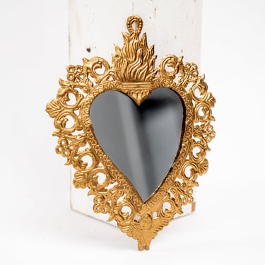 Golden Maria Heart Mirror