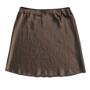 Vince - Olive Satin Flared Skirt Sz S
