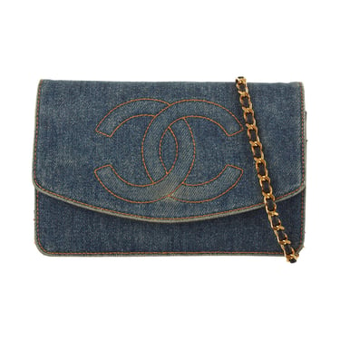 Chanel Denim Wallet On A Chain