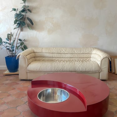 Willy Rizzo Rotating Coffee Table with Ice Bucket