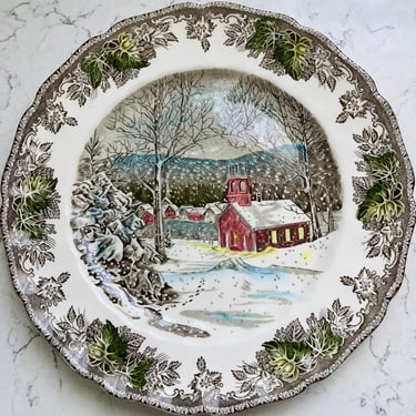 Antique Fine China The Friendly Village Johnson Bros Made in England, Antique The School House by LeChalet