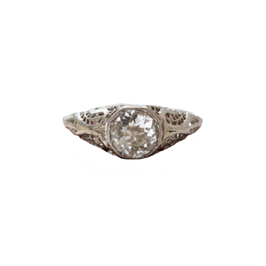 Art Deco Filigree Diamond Engagement Ring — Commitment, Curated