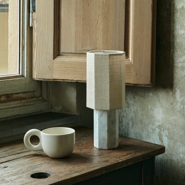 PETITE LAMPE EIGHT OVER MARBRE BLANC