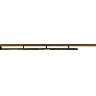 Reclaimed Oak &#038; Brass 90 Degree Bend Surface Mount Handrail