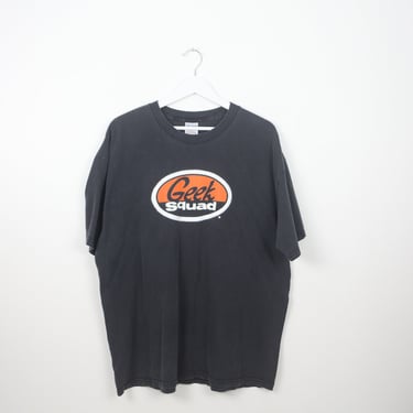 vintage late 90s y2k GEEK SQUAD oversize Best Buy staff T-shirt -- size xl 